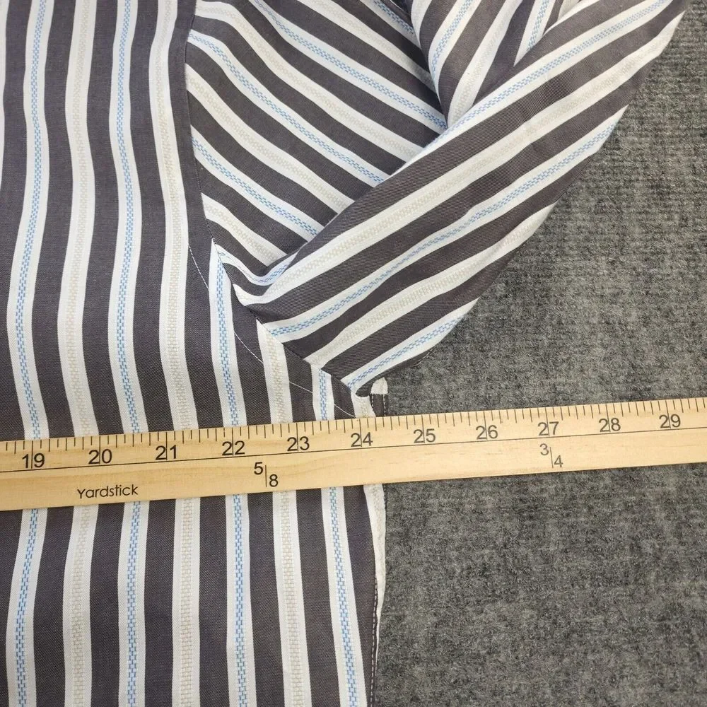 Johnston‎ & Murphy Shirt Large Long Sleeve Button Up Multicolor Striped